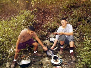 Getting water from the spring